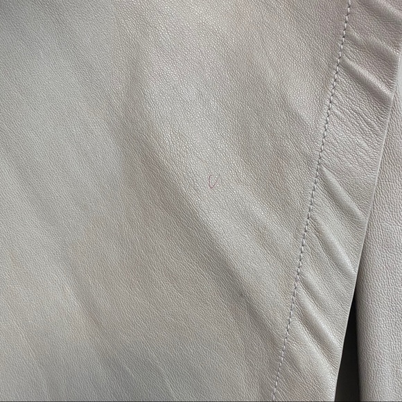 Drape Front Leather Jacket - Picture 6 of 9
